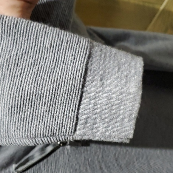 ELEVEN PARIS MENS GRAY PULLOVER SWEATER WITH LEATHER PATCHES SIZE XXL - Picture 6 of 10